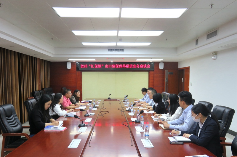 互聯網-賀州支局-國家外匯管理局賀州市中心支局召開“匯保銀”出口信保保單融資業務座談會-20230525.jpg